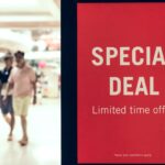 Flash Sales - man walking inside mall collage