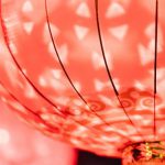 Local Events - Glowing red Chinese lantern for traditional event
