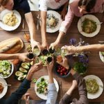 Dinner Party - Group of People Making Toast