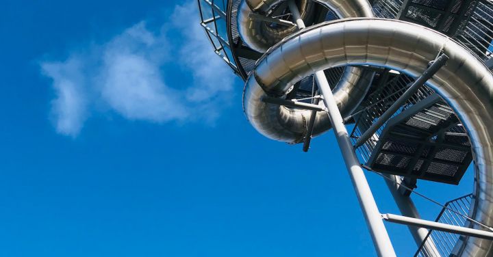 Travel Entertainment - White and Black Ferris Wheel Under Blue Sky